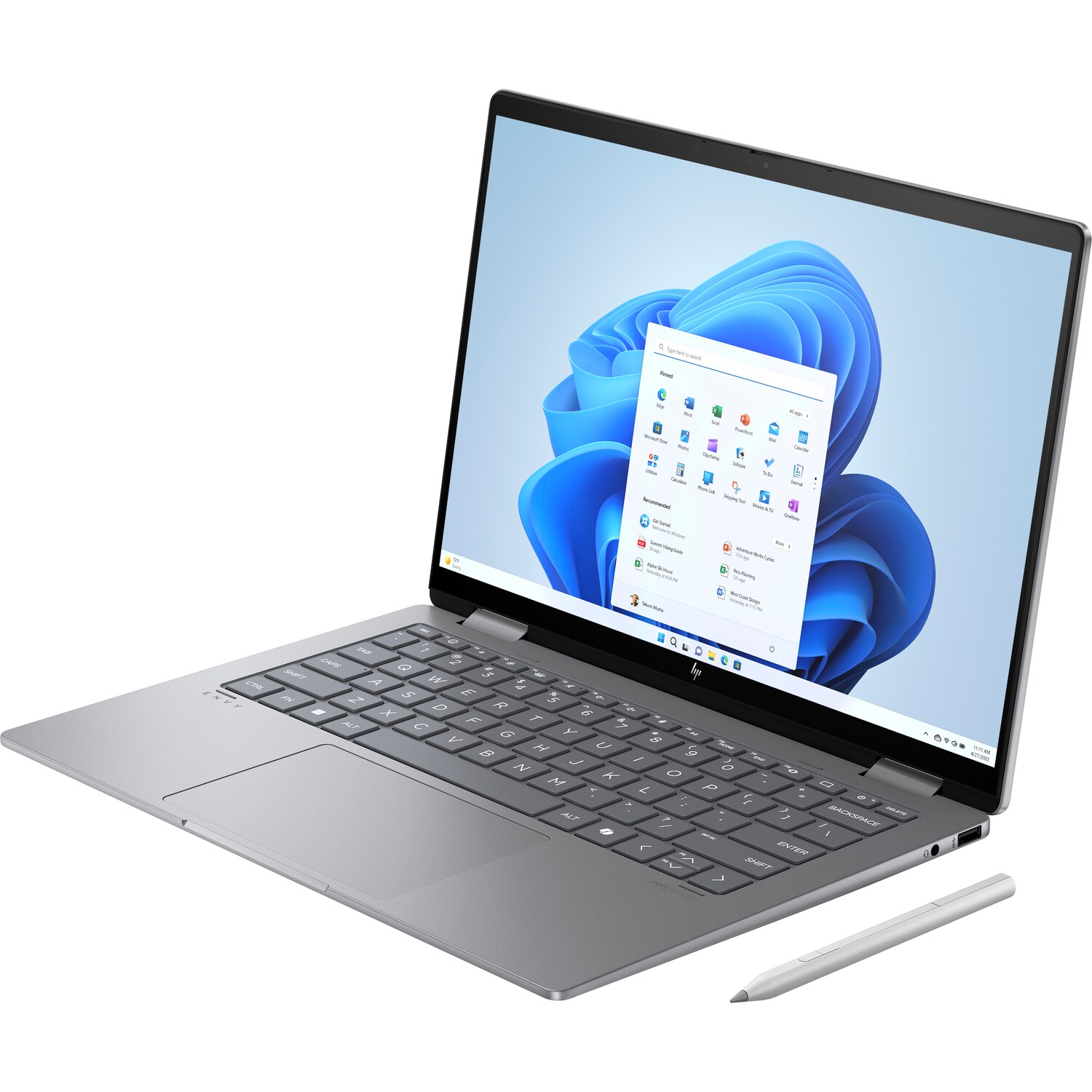 Obrázek HP Envy x360/14-fa0001nc/R5-8640HS/14"/WUXGA/T/16GB/512GB SSD/AMD int/W11P/Gray/2R