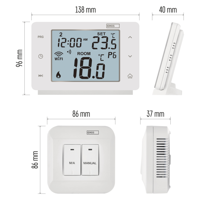 Obrázek EMOS GoSMART progr. termostat- bezdrátový P56211