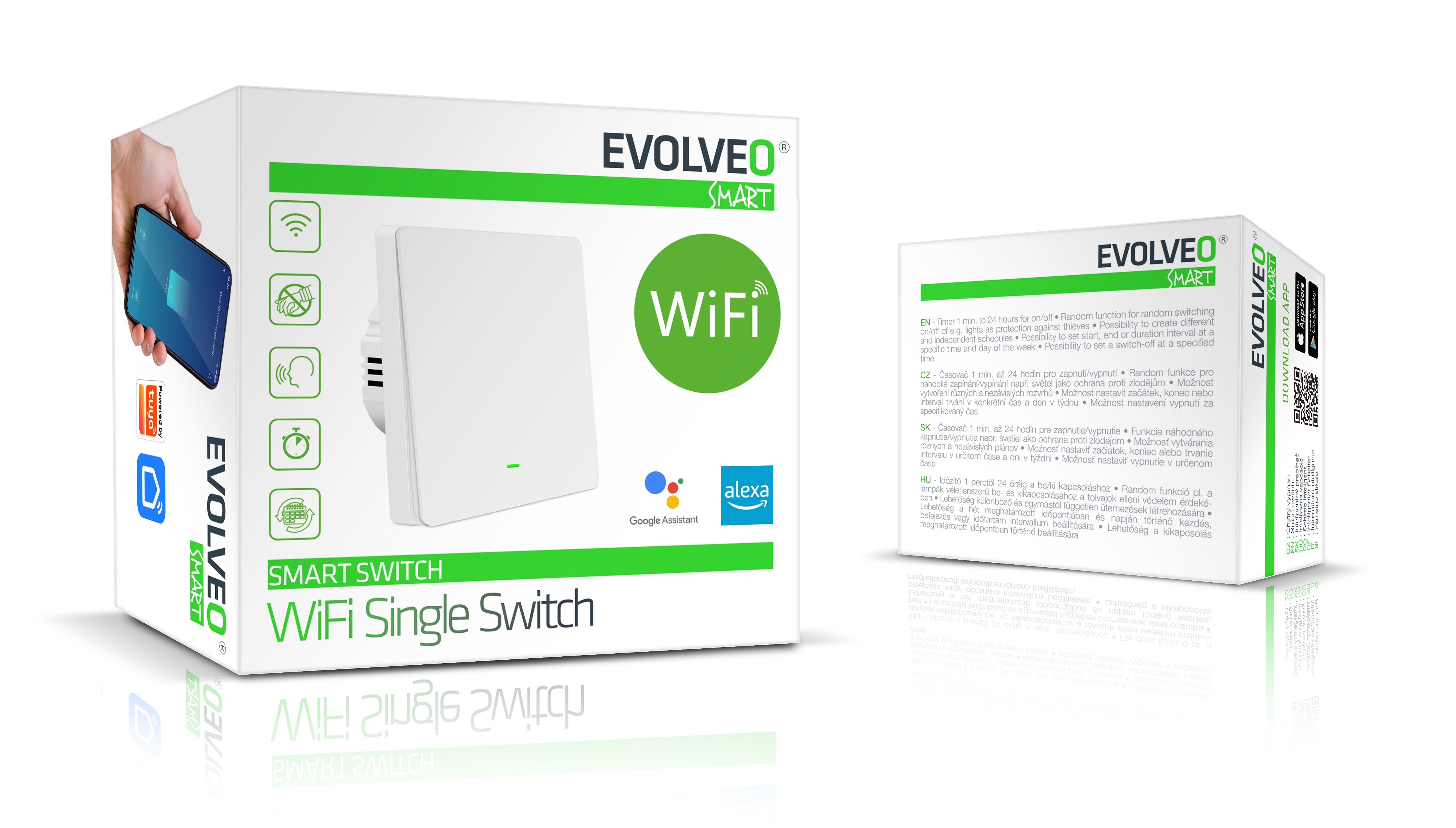 Obrázek EVOLVEO WiFi Single Switch, chytrý vypínač