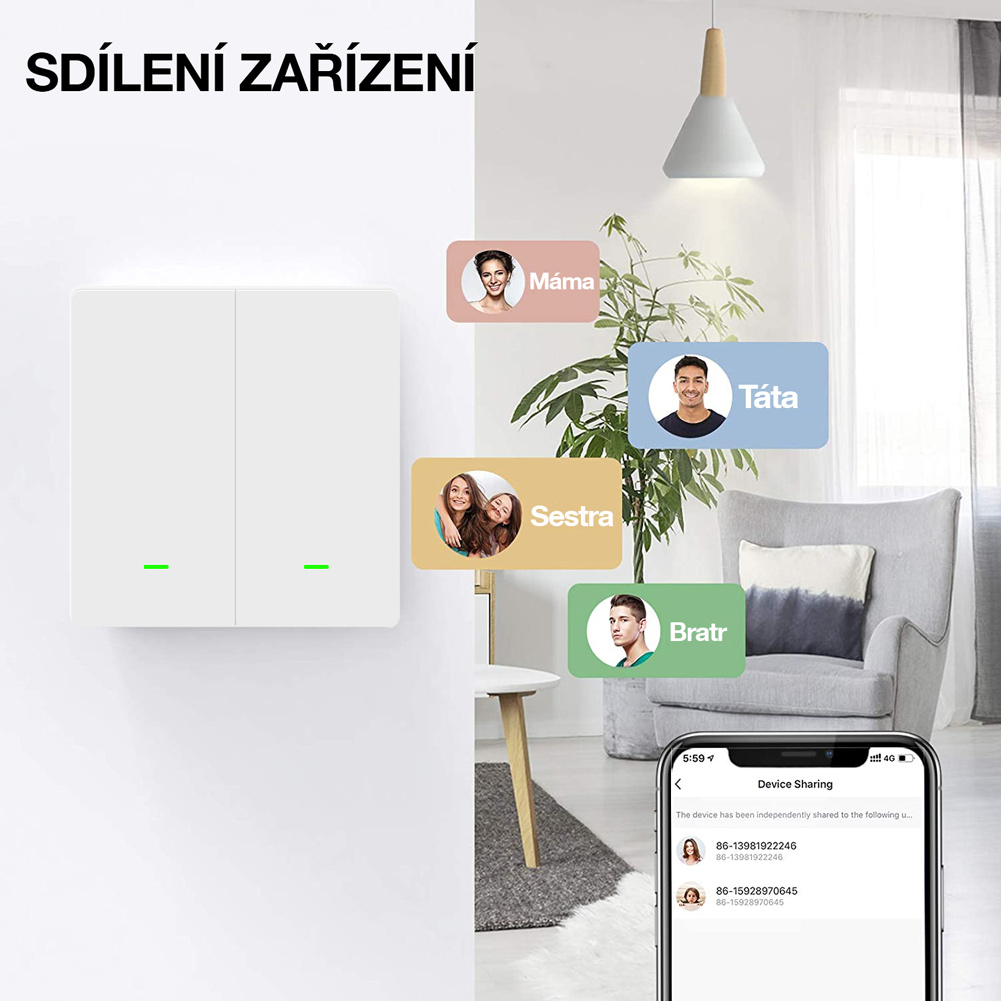 Obrázek EVOLVEO WiFi Single Switch, chytrý vypínač