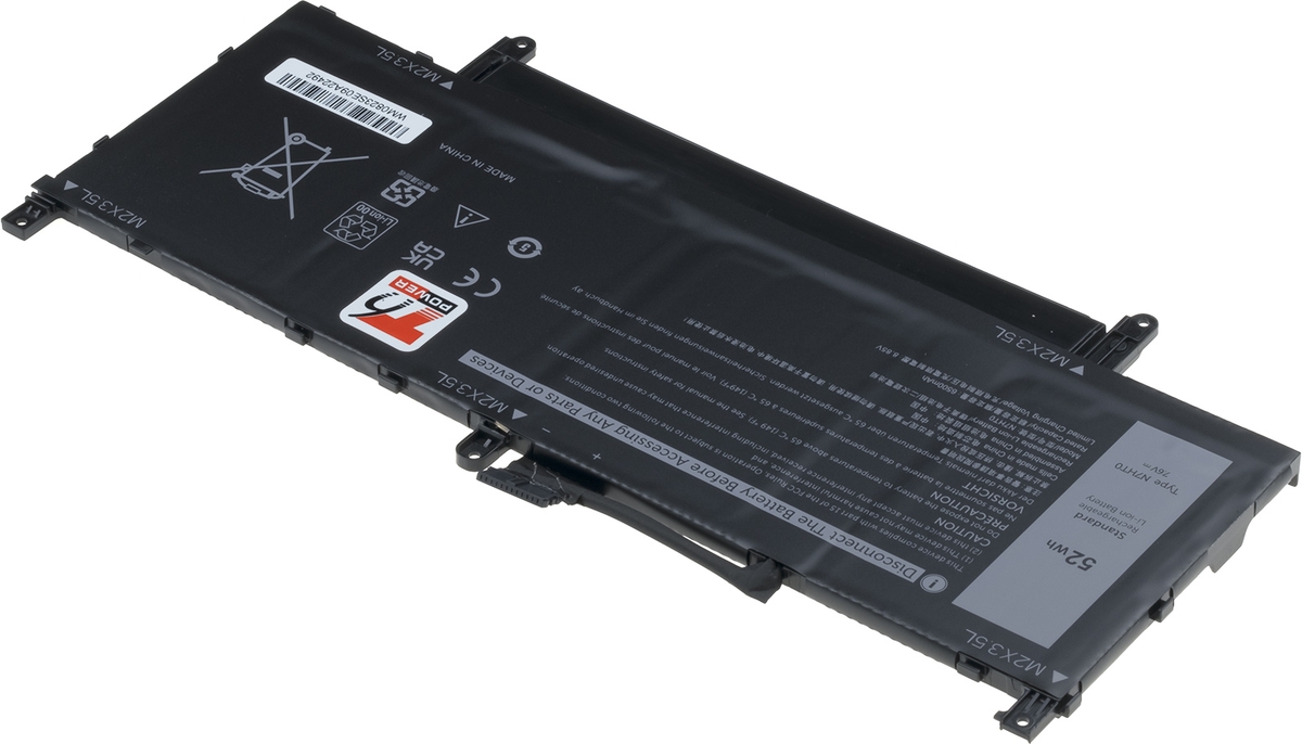 Obrázek Baterie T6 Power Dell Latitude 15 9510, 9510 2in1, 6800mAh, 52Wh, 4cell, Li-poly