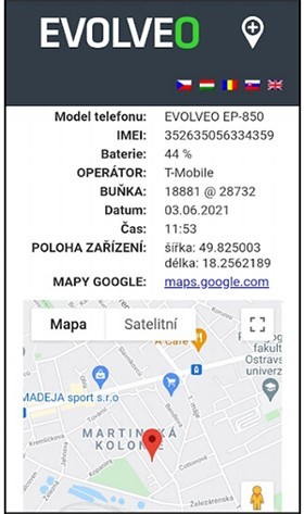 Obrázek EVOLVEO EasyPhone ET, mobilní telefon pro seniory s nabíjecím stojánkem, stříbrná