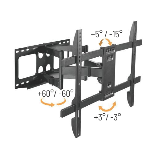 Obrázek Výsuvný držák Brateck LPA69-466 pro TV 37"-80" 60kg polohovatelný nástěnný Heavy Duty