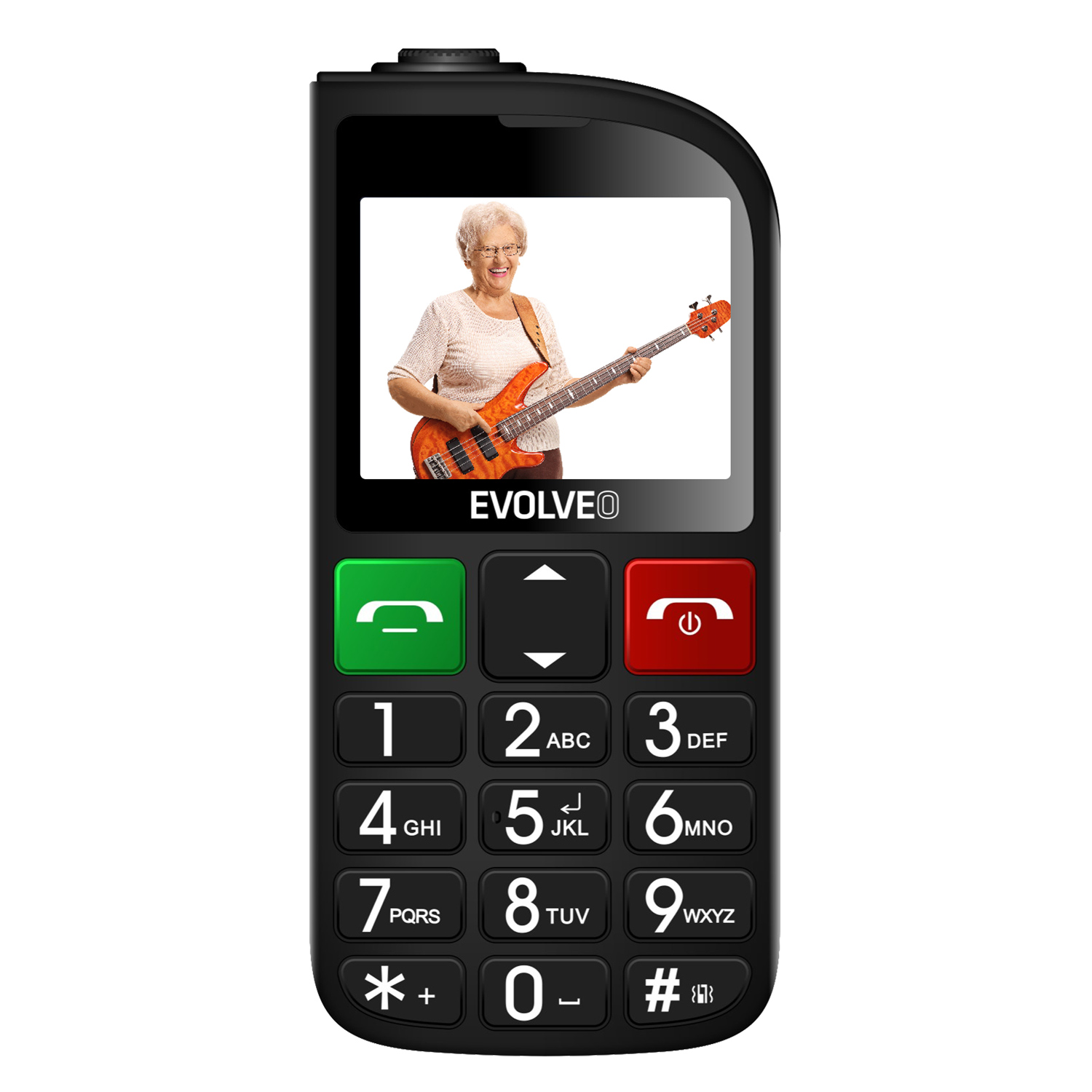 Obrázek EVOLVEO EasyPhone FL, mobilní telefon pro seniory s nabíjecím stojánkem, černá