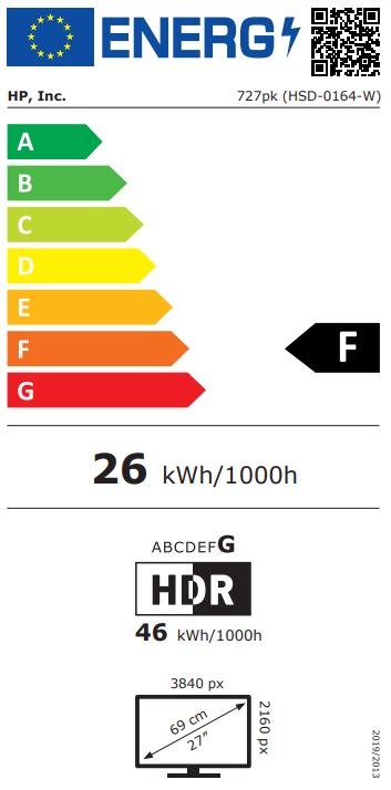 Obrázek HP/727pk/27"/IPS/4K UHD/60Hz/5ms/Blck-Slvr/3R