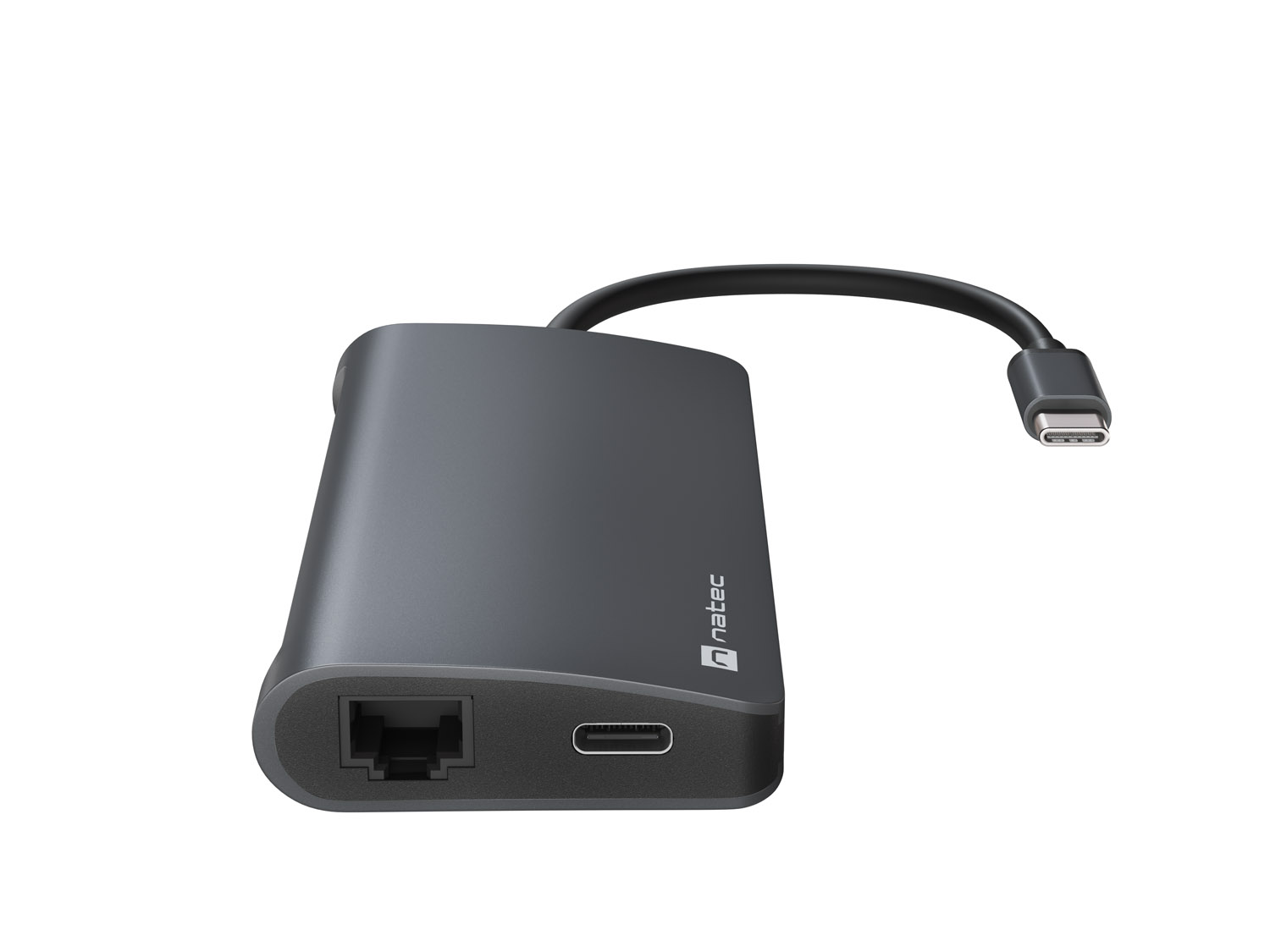 Obrázek Natec multiport adaptér FOWLER 2 3X USB 3.0 HUB, HDMI 4K, USB-C, RJ45, SD, MICRO SD