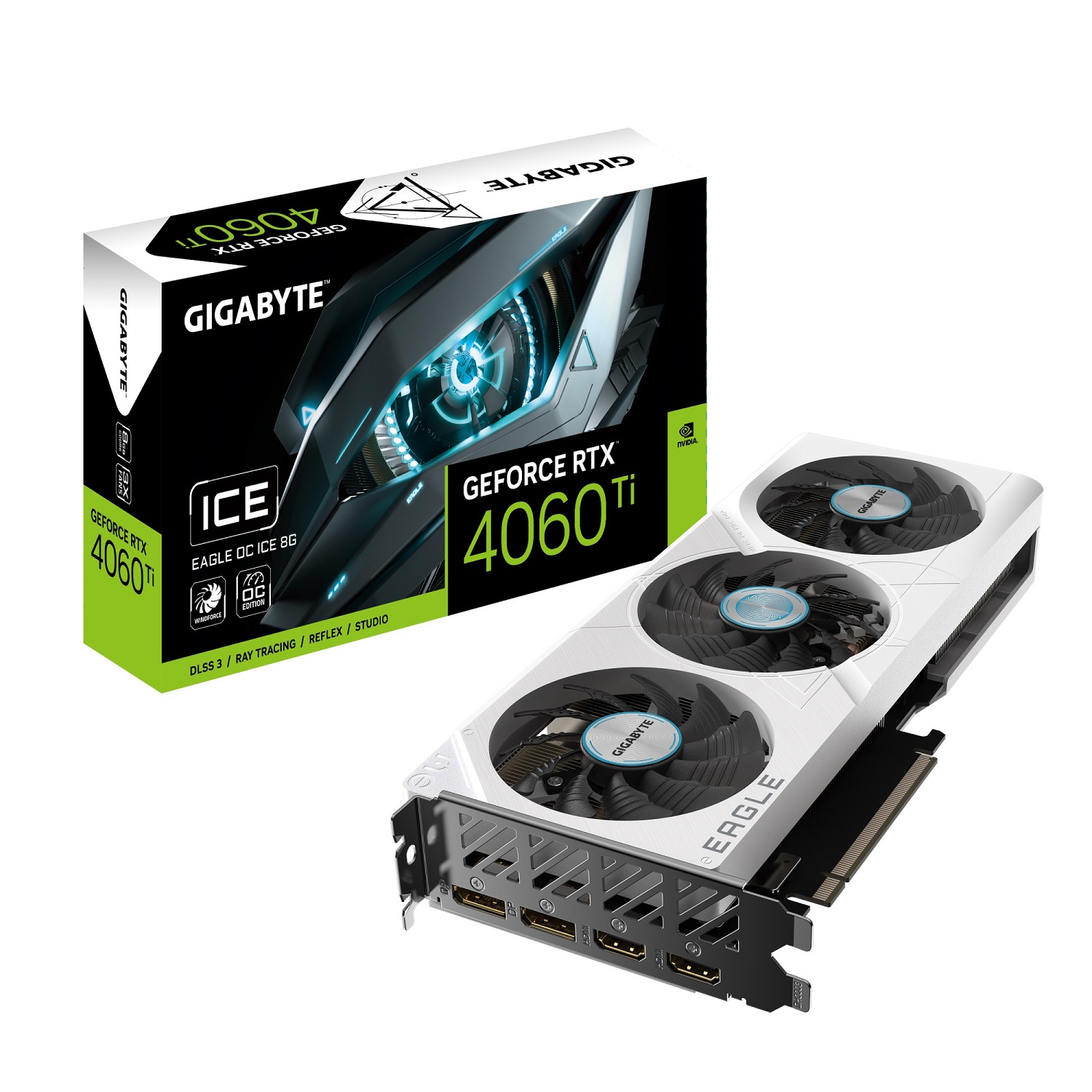 Obrázek GIGABYTE GeForce RTX 4060 Ti EAGLE ICE/OC/8GB/GDDR6