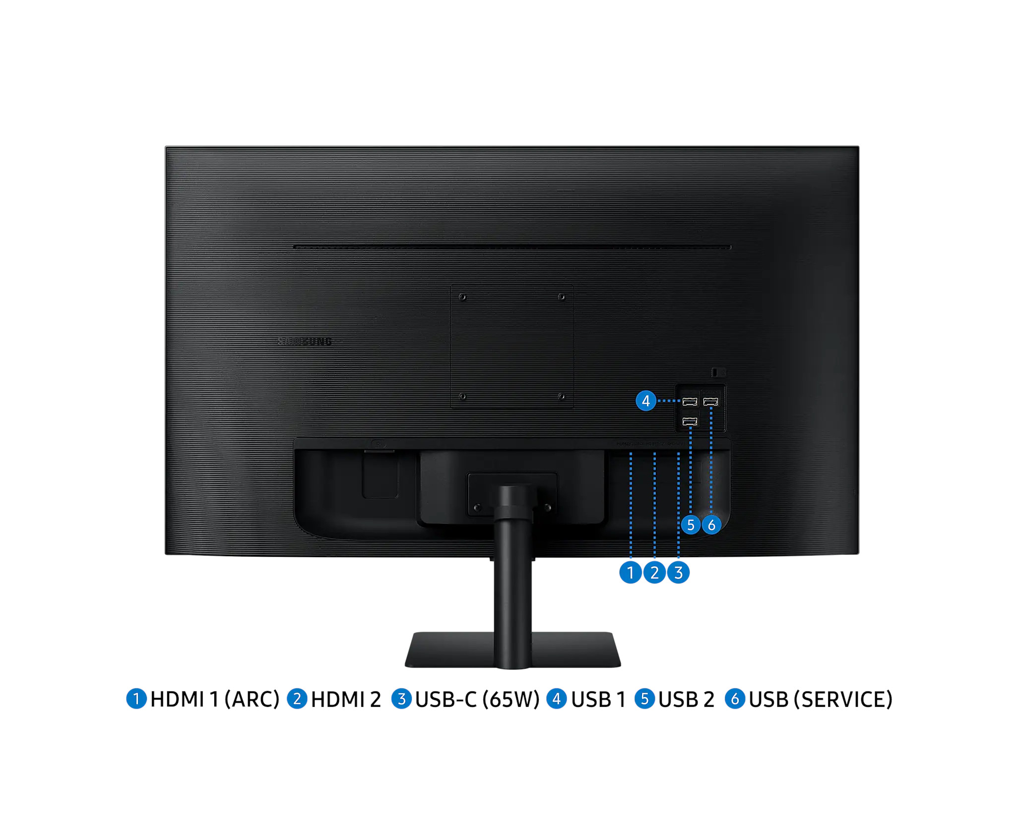 Obrázek Samsung Smart Monitor/M70D/32"/VA/4K UHD/60Hz/4ms/Black/3R