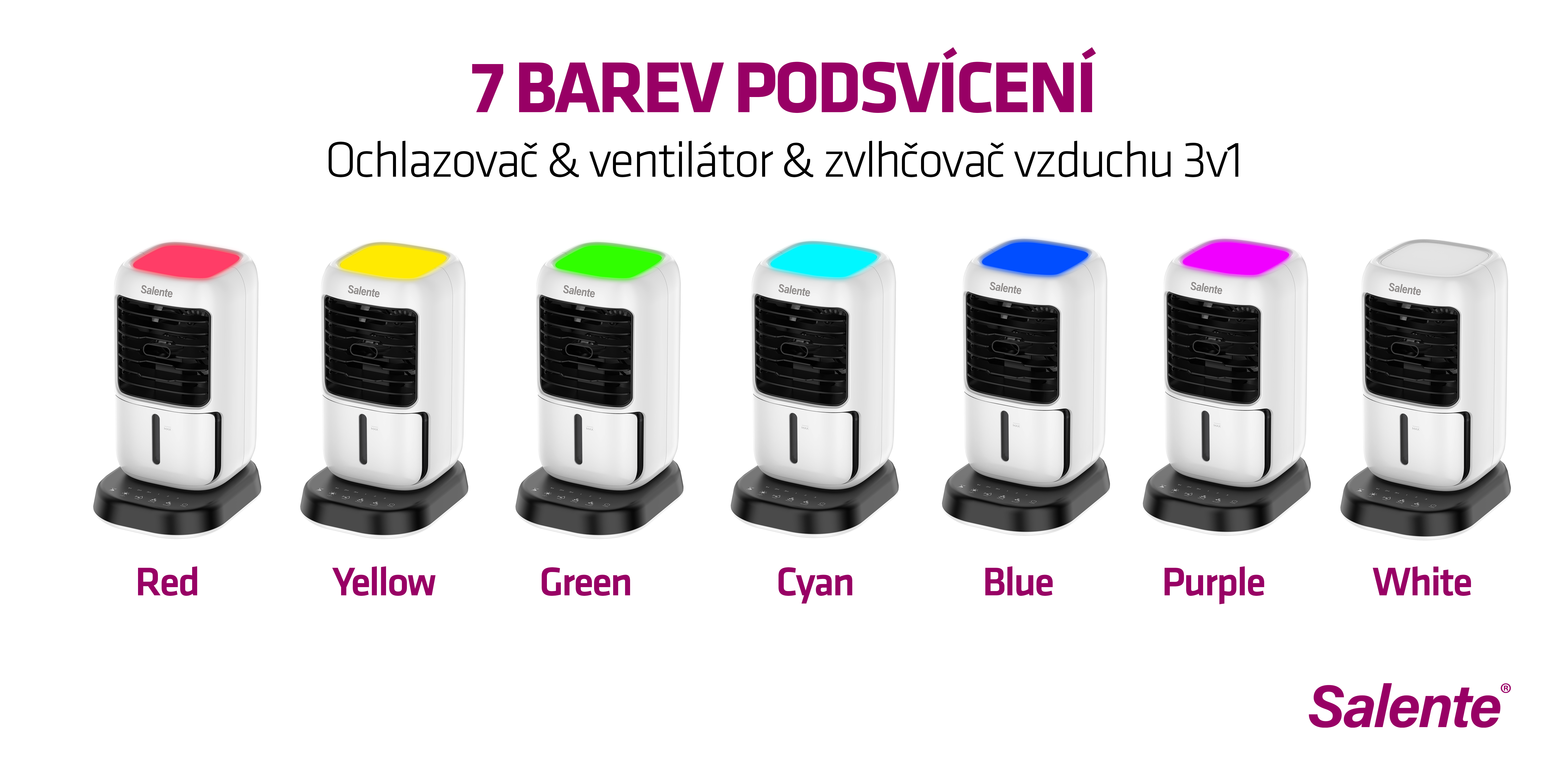 Obrázek Salente IceTop, stolní ochlazovač & ventilátor & zvlhčovač vzduchu 3v1, bílý