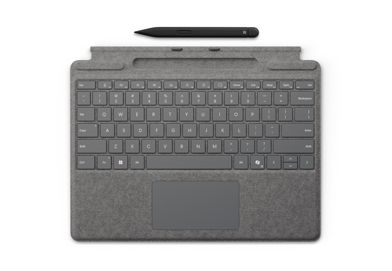 Microsoft Surface Pro Keyboard + Slim Pen 2 Bundle (Platinum), ENG