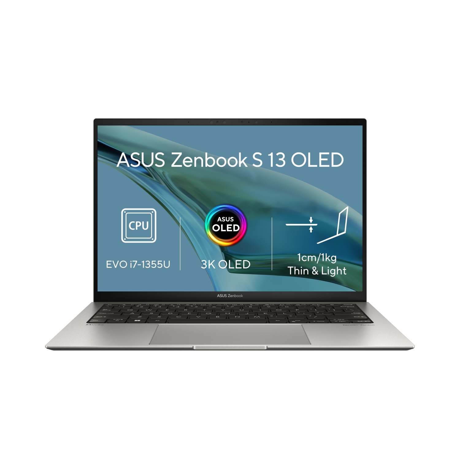 Obrázek ASUS Zenbook S 13 OLED/UX5304/i7-1355U/13,3"/2880x1800/16GB/1TB SSD/Iris Xe/W11H/Gray/2R - ROZBALENO