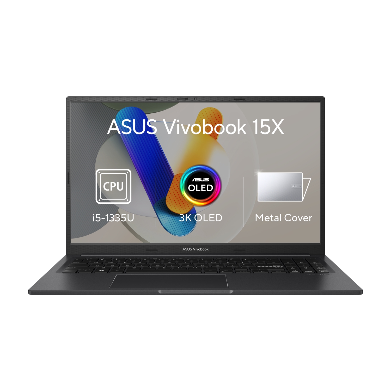 Obrázek ASUS Vivobook 15X OLED/K3504VA/i5-1335U/15,6"/2880x1620/16GB/512GB SSD/Iris Xe/W11H/Black/2R