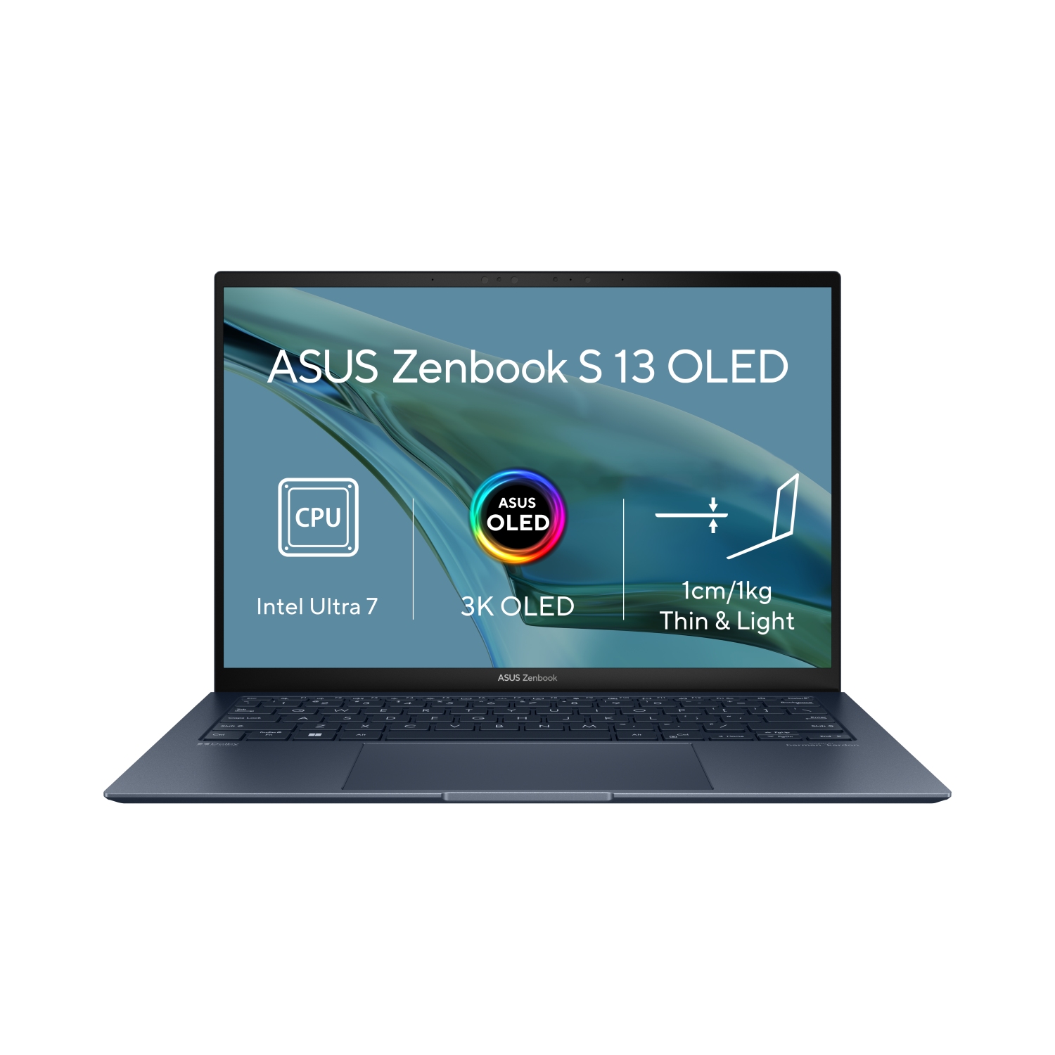 Obrázek ASUS Zenbook S 13 OLED/UX5304MA/U7-155U/13,3"/2880x1800/32GB/1TB SSD/4C-iGPU/W11P/Blue/2R