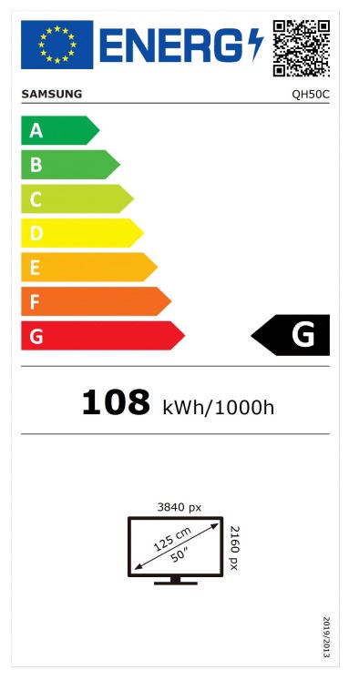 Obrázek 50'' LED Samsung QH50C - UHD,700cd,MI,24/7