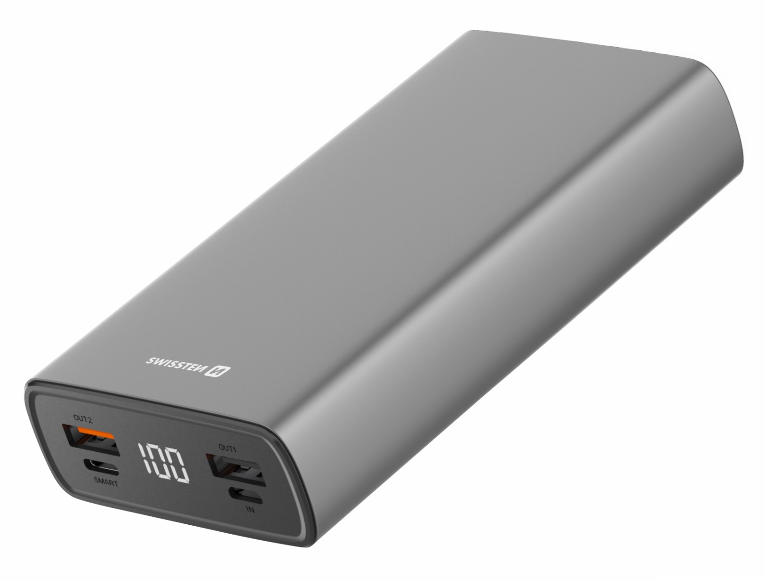 Obrázek SWISSTEN ALUMINUM POWER BANK 20000 mAh 20W GREY