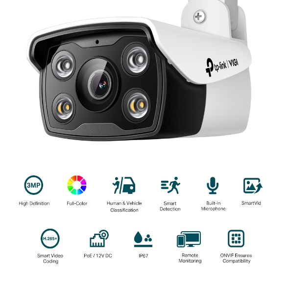 Obrázek VIGI C330(6mm) 3MP Full-Color Bullet Network Cam