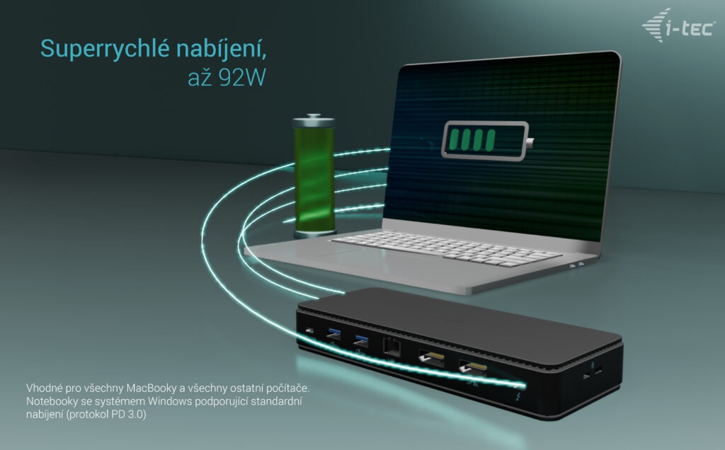 Obrázek i-tec Thunderbolt 4 Dual Display Docking Station, Power Delivery 92W