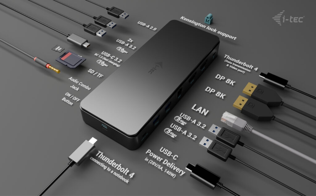 Obrázek i-tec Thunderbolt 4 Dual Display Docking Station, Power Delivery 92W