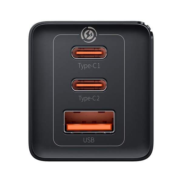 Obrázek Baseus CCGP120201 GaN5 Pro Quick Nabíječka USB-A + 2x USB-C 65W Black