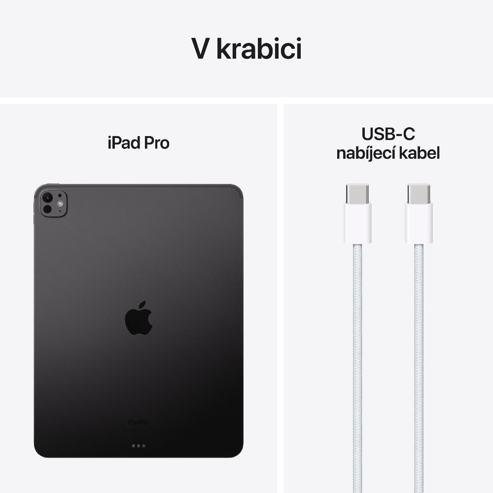 Obrázek iPad Pro 13" M4 Wi-Fi + Cellular 2TB vesmírně černý se standardním sklem