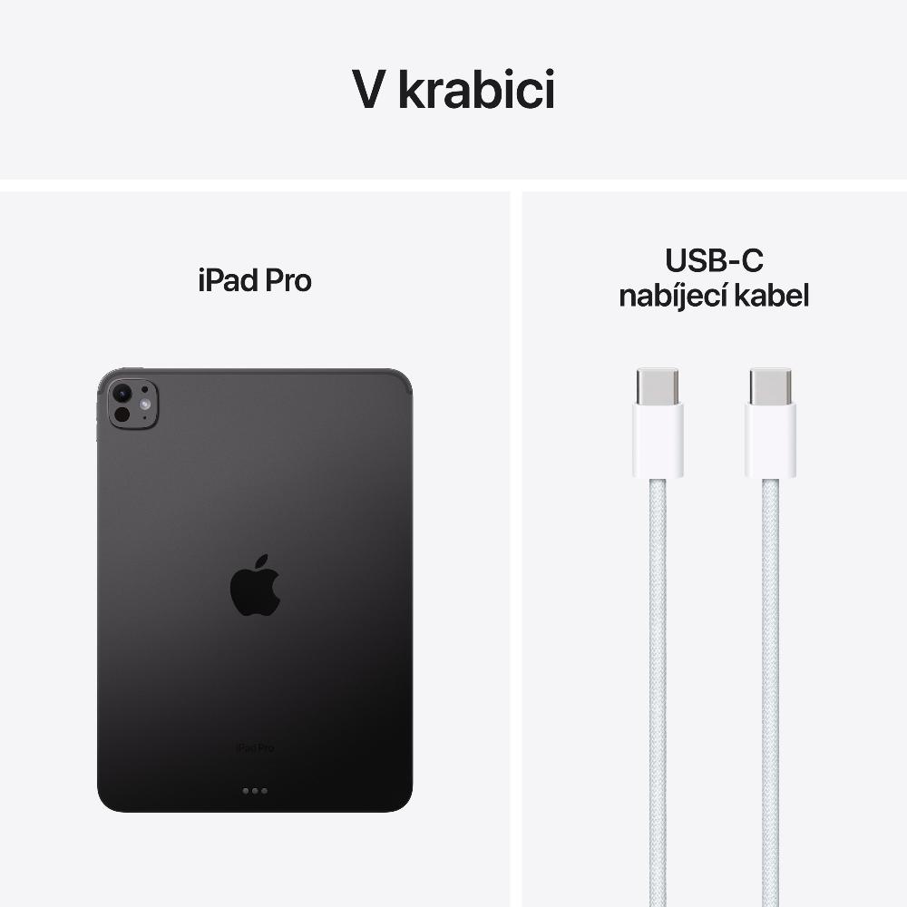 Obrázek iPad Pro 11" M4 Wi-Fi + Cellular 512GB vesmírně černý se standardním sklem