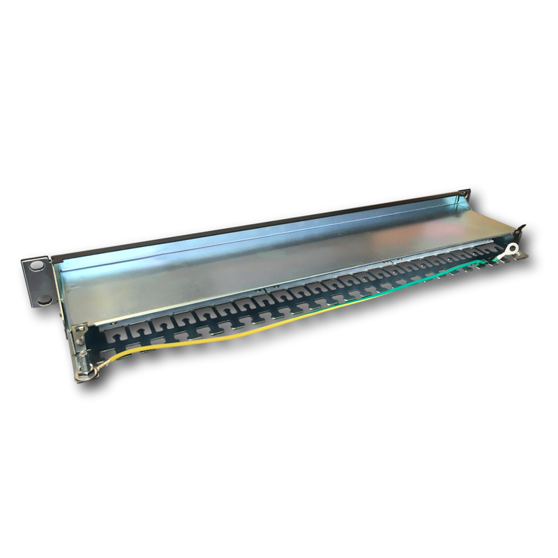 Obrázek DATACOM 24p. Patch panel 19" STP CAT6A LSA 1U BK