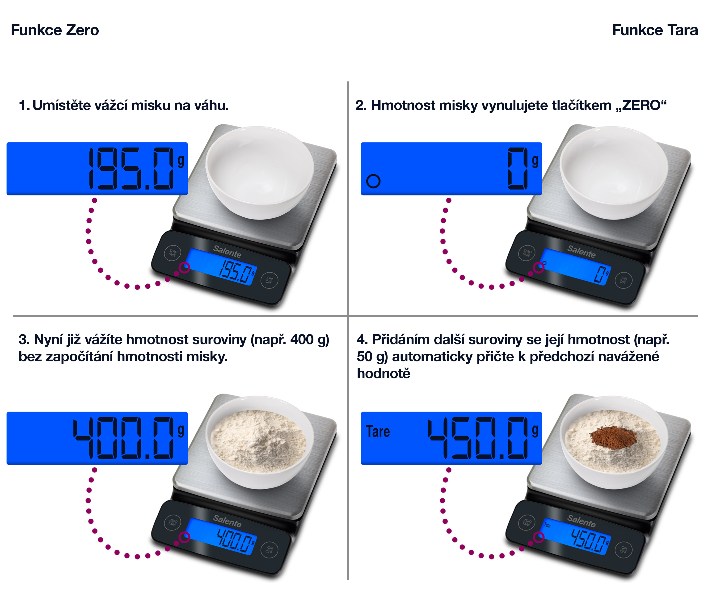 Obrázek Salente DiamondCook, kuchyňská & přesná desetinná váha 2v1