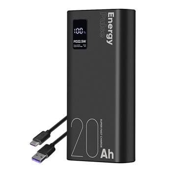 Obrázek OBAL:ME EnergyPulse Powerbanka 20000mAh 22.5W Black