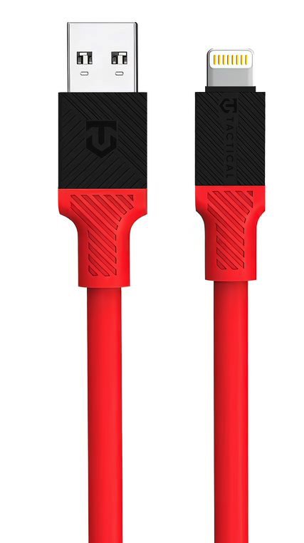 Obrázek Tactical Fat Man Cable USB-A/Lightning 1m Red