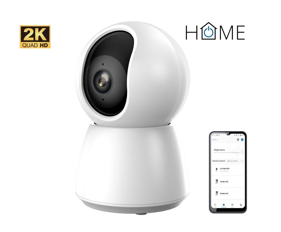 Obrázek iGET HOME Camera CS4 White - WiFi 2K IP kamera, noční vidění, audio, RJ45, auto tracking