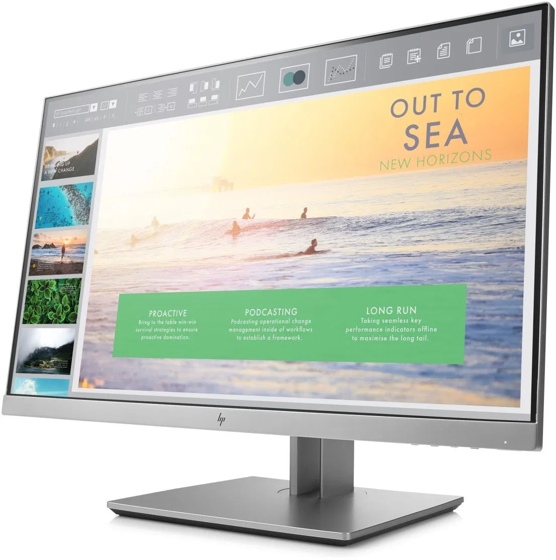 Obrázek LCD HP EliteDisplay 23" E233 /black/silver 1920x1080,1000:1,250 cd/m2, VGA, HDMI, DisplayPort,USB Hub, AG REVITALIZOVANÝ