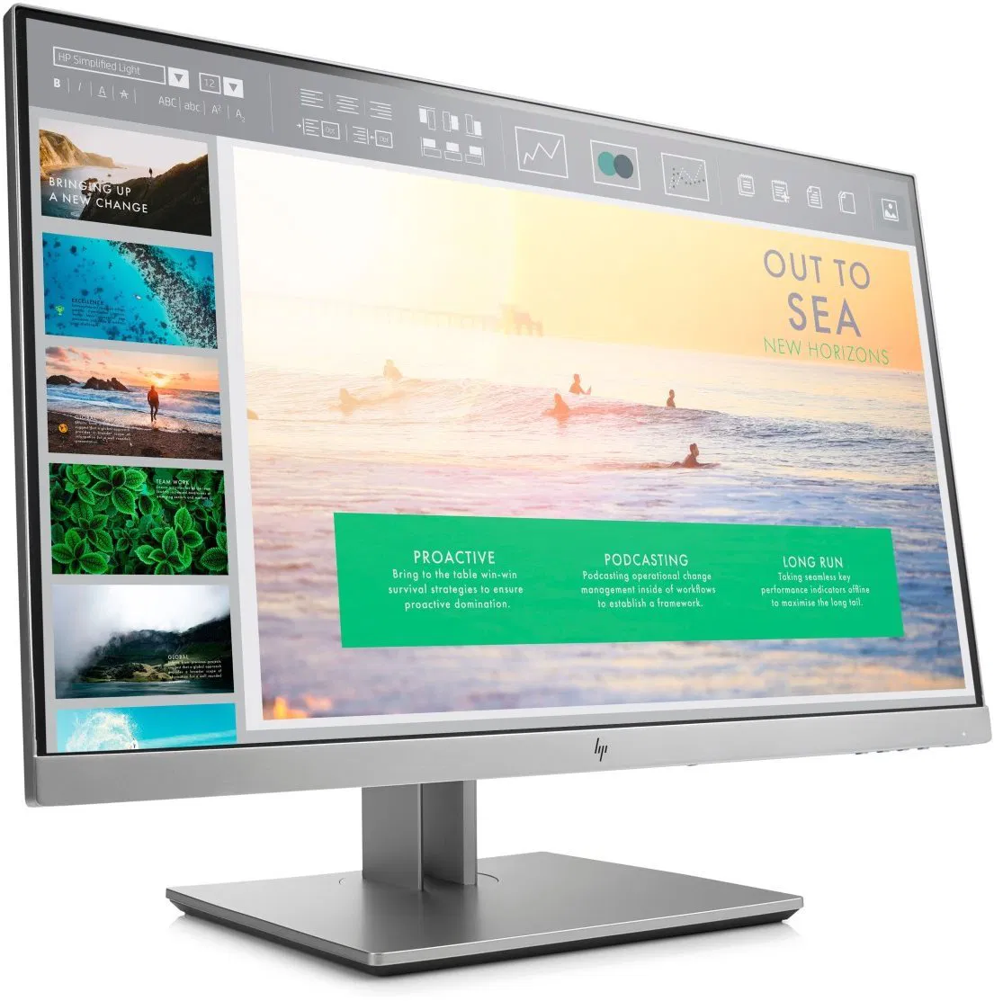 Obrázek LCD HP EliteDisplay 23" E233 /black/silver 1920x1080,1000:1,250 cd/m2, VGA, HDMI, DisplayPort,USB Hub, AG REVITALIZOVANÝ