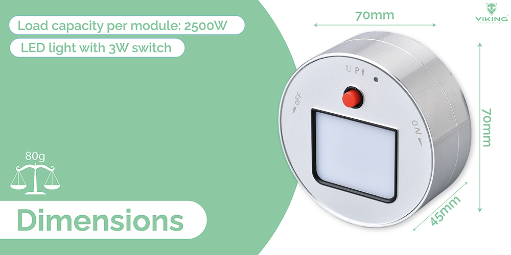 Obrázek Zásuvkový modul Viking A10B, černá