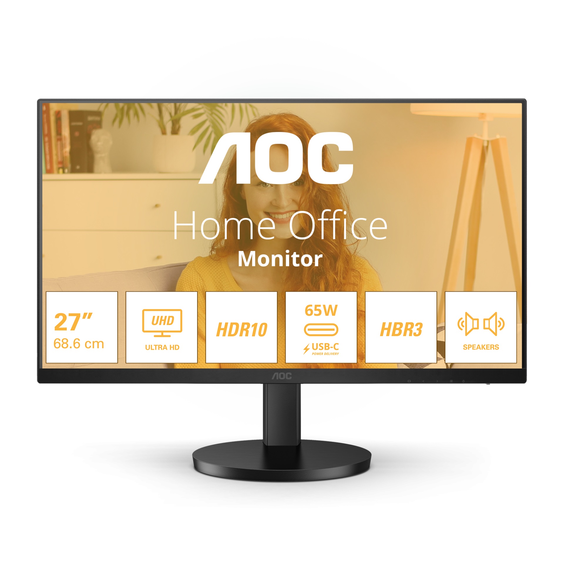 Obrázek AOC/U27B3CF/27"/IPS/4K UHD/60Hz/4ms/Black/3R