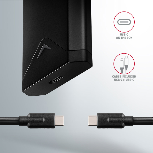 Obrázek AXAGON EEM2-UB2, USB-C 10Gbps - M.2 NVMe SSD ARROW box, černý