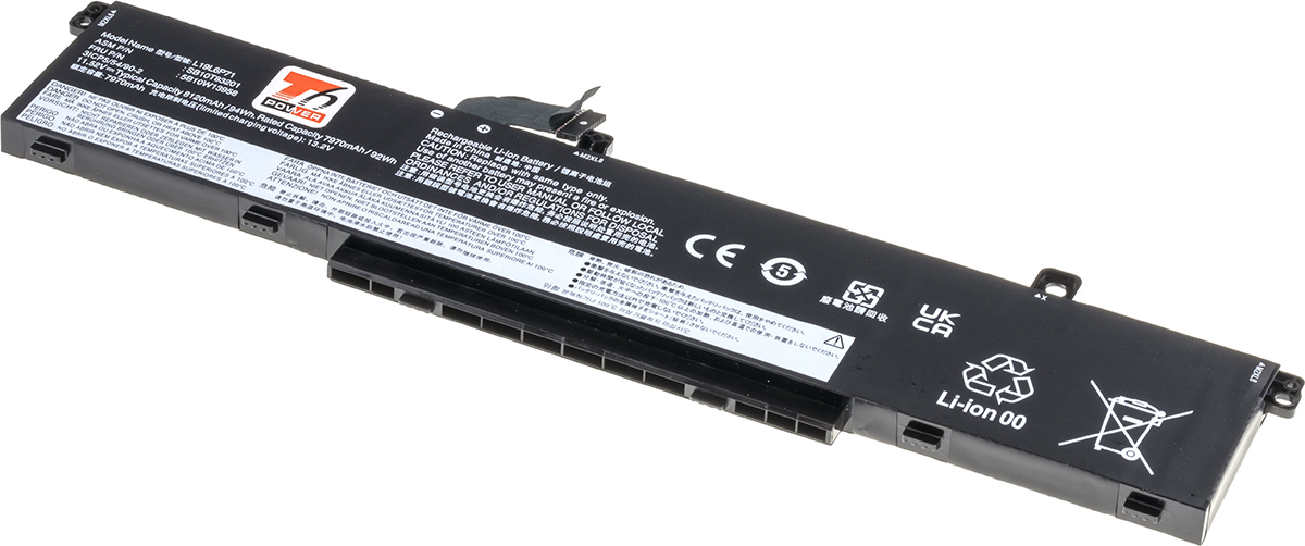 Obrázek Baterie T6 Power Lenovo ThinkPad T15g, P15, P17 Gen 1, Gen 2, 8120mAh, 94Wh, 6cell, Li-pol