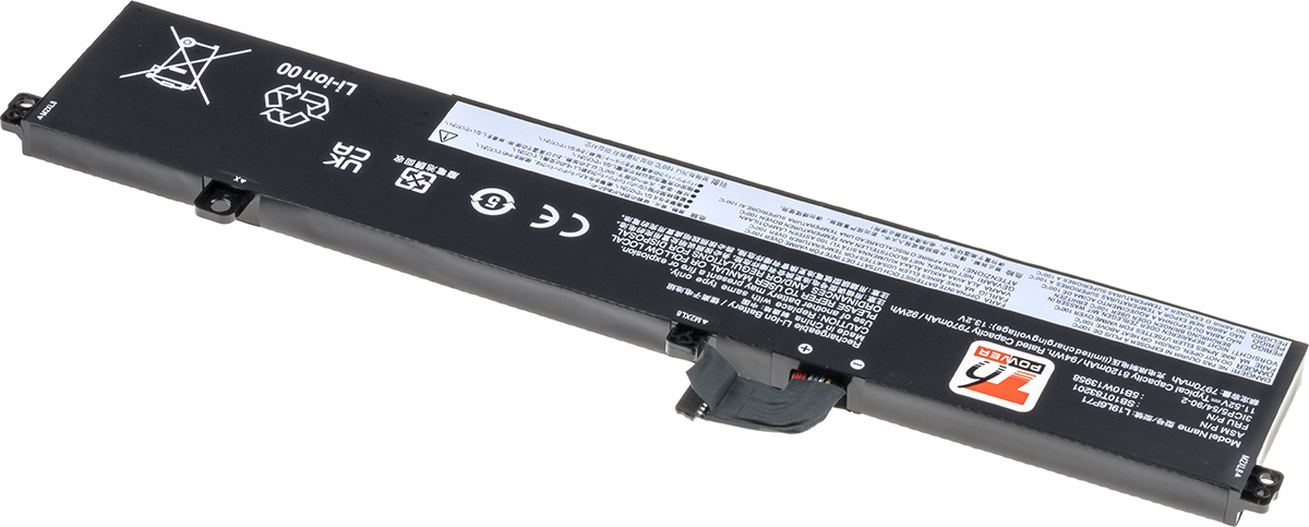 Obrázek Baterie T6 Power Lenovo ThinkPad T15g, P15, P17 Gen 1, Gen 2, 8120mAh, 94Wh, 6cell, Li-pol