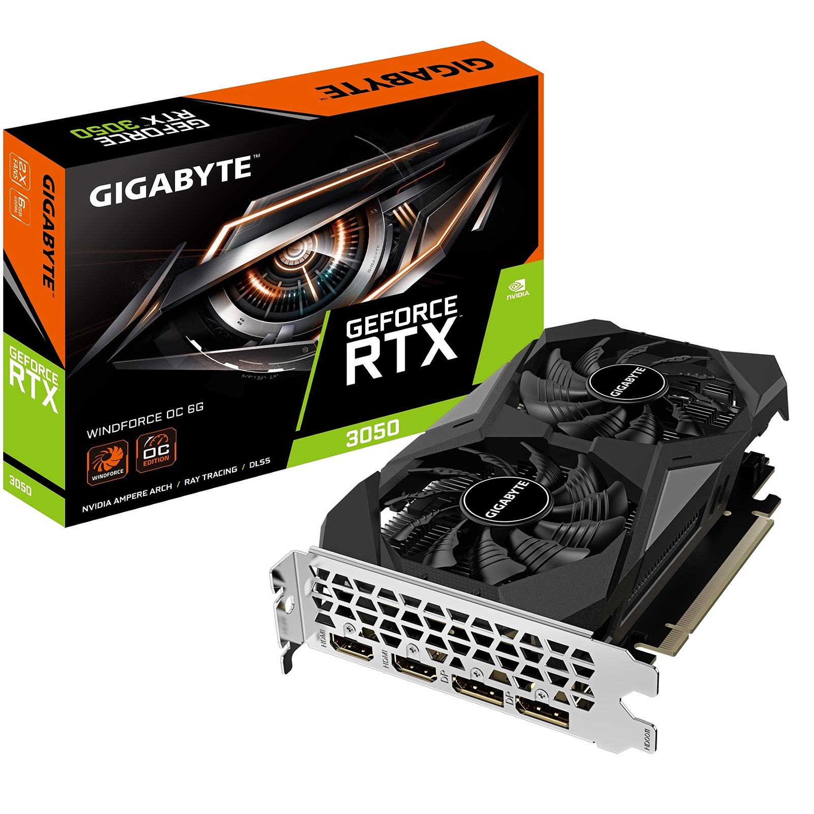 Obrázek GIGABYTE GeForce RTX 3050 WINDFORCE/OC/6GB/GDDR6