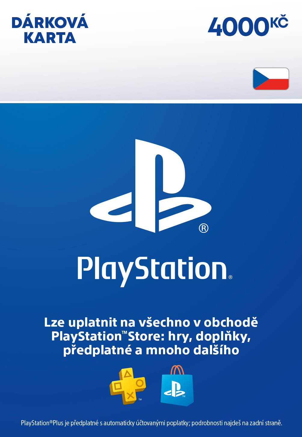 ESD CZ - PlayStation Store el. peněženka - 4000 Kč