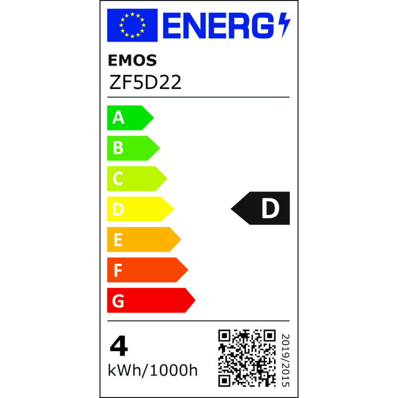 Obrázek EMOS LED FLM A60 3,4W(40W) 470lm E27 WW