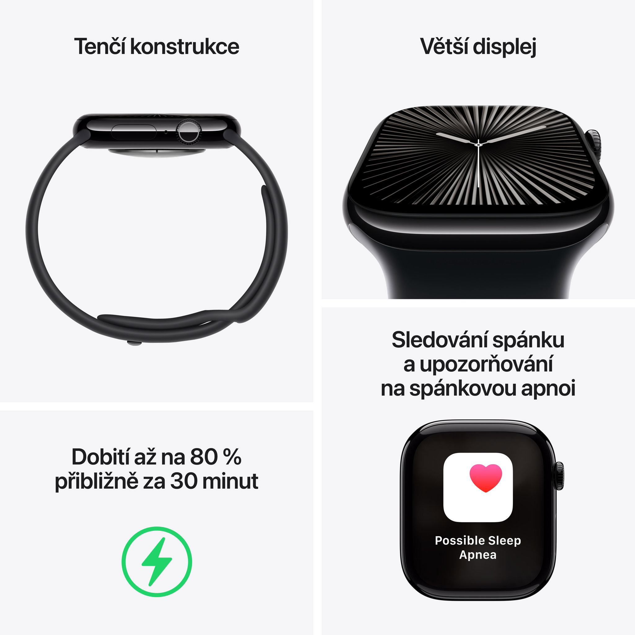 Obrázek Apple Watch Series 10 GPS + Cellular 46mm Přírodní titan s přírodním milánským tahem - M/L