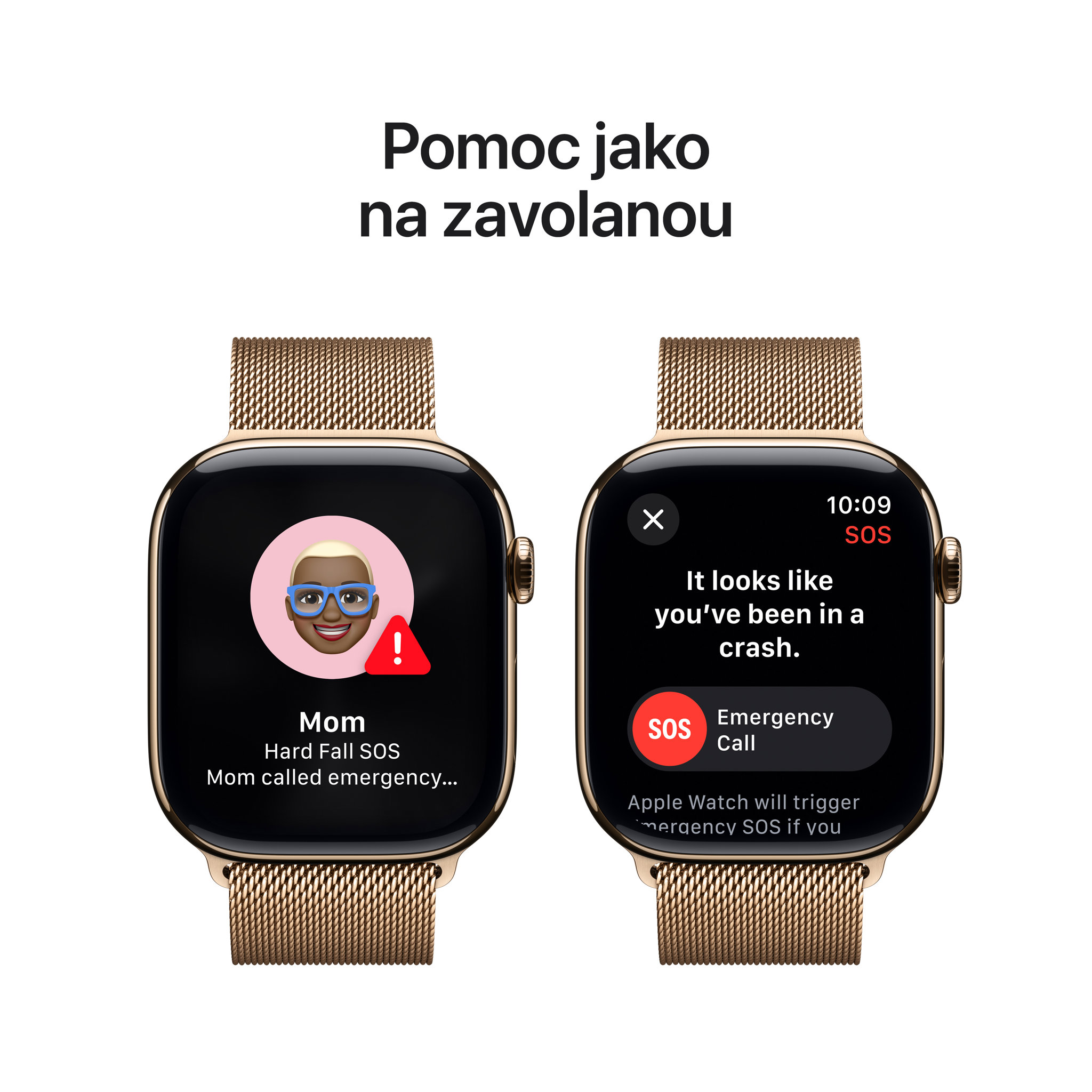 Obrázek Apple Watch Series 10 GPS + Cellular 46mm Zlatý titan se zlatým milánským tahem - M/L