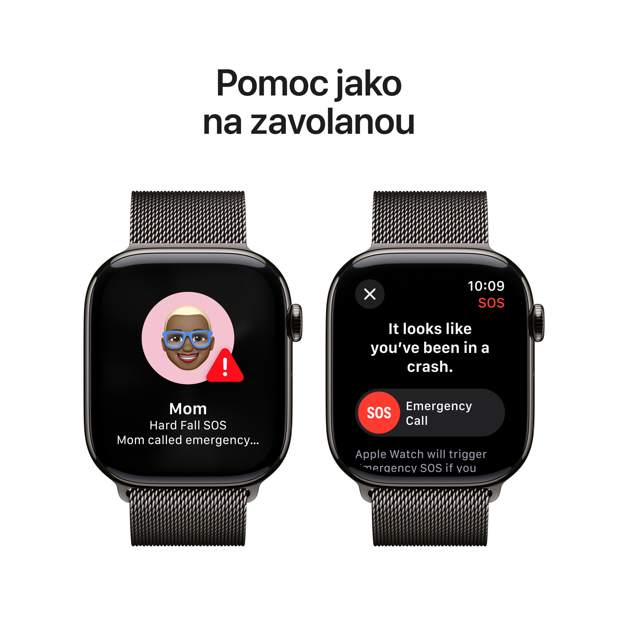 Obrázek Apple Watch Series 10 GPS + Cellular 46mm Břidlicově šedý titan s břidlicově šedým milánským tahem - S/M