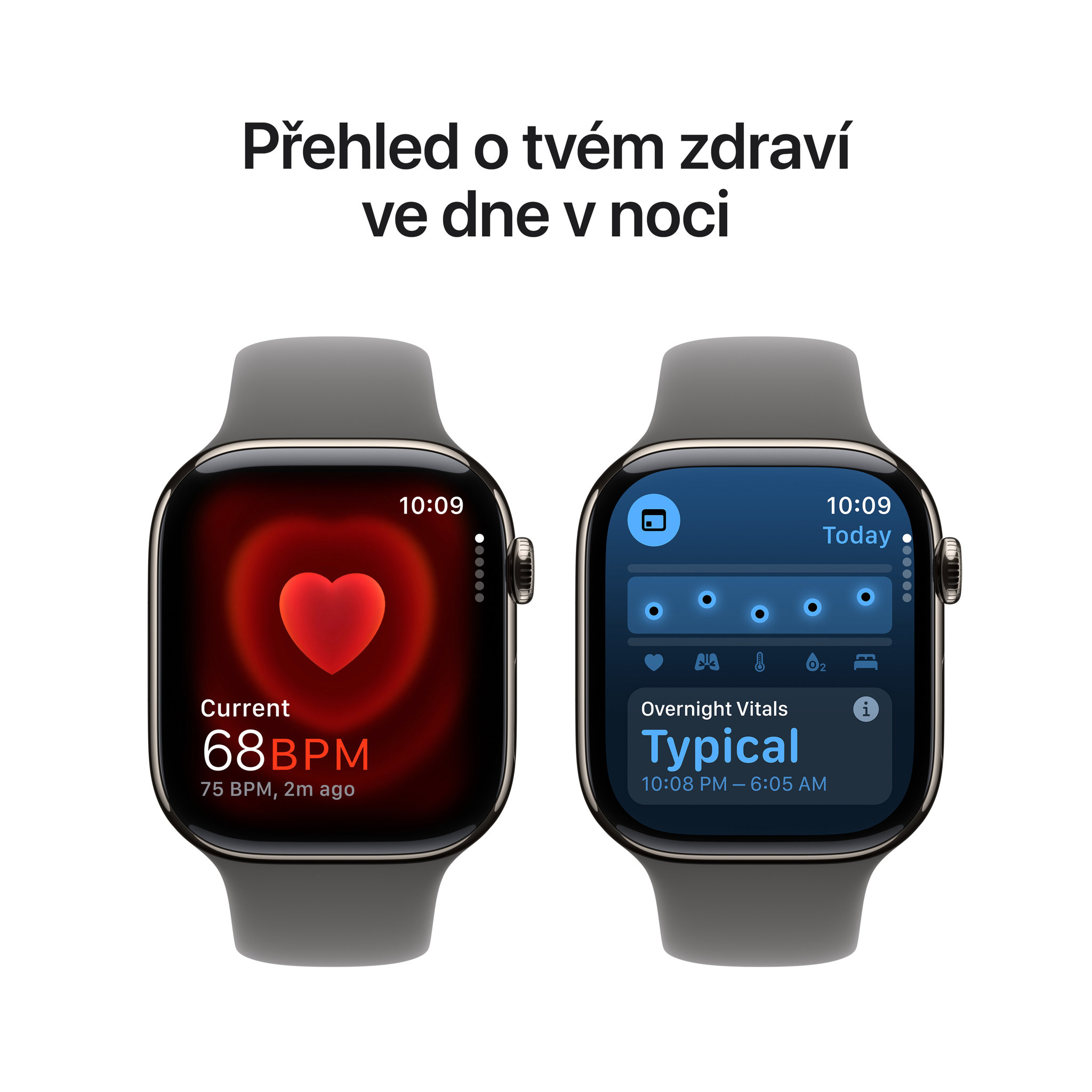 Obrázek Apple Watch Series 10 GPS + Cellular 42mm Přírodní titan se skálově šedým sportovním řemínkem - S/M