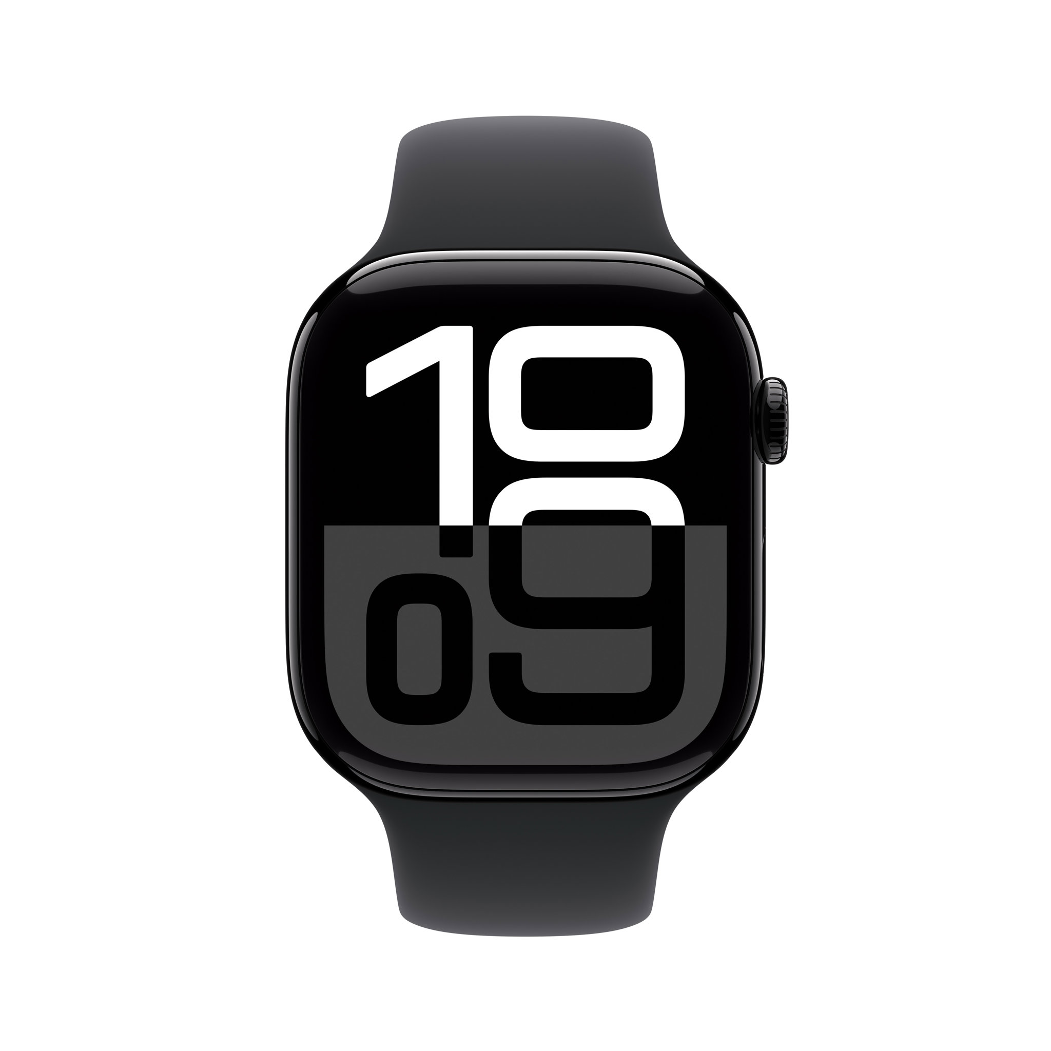 Obrázek Apple Watch Series 10 GPS + Cellular 46mm Klavírně černý hliník s černým sportovním řemínkem - S/M