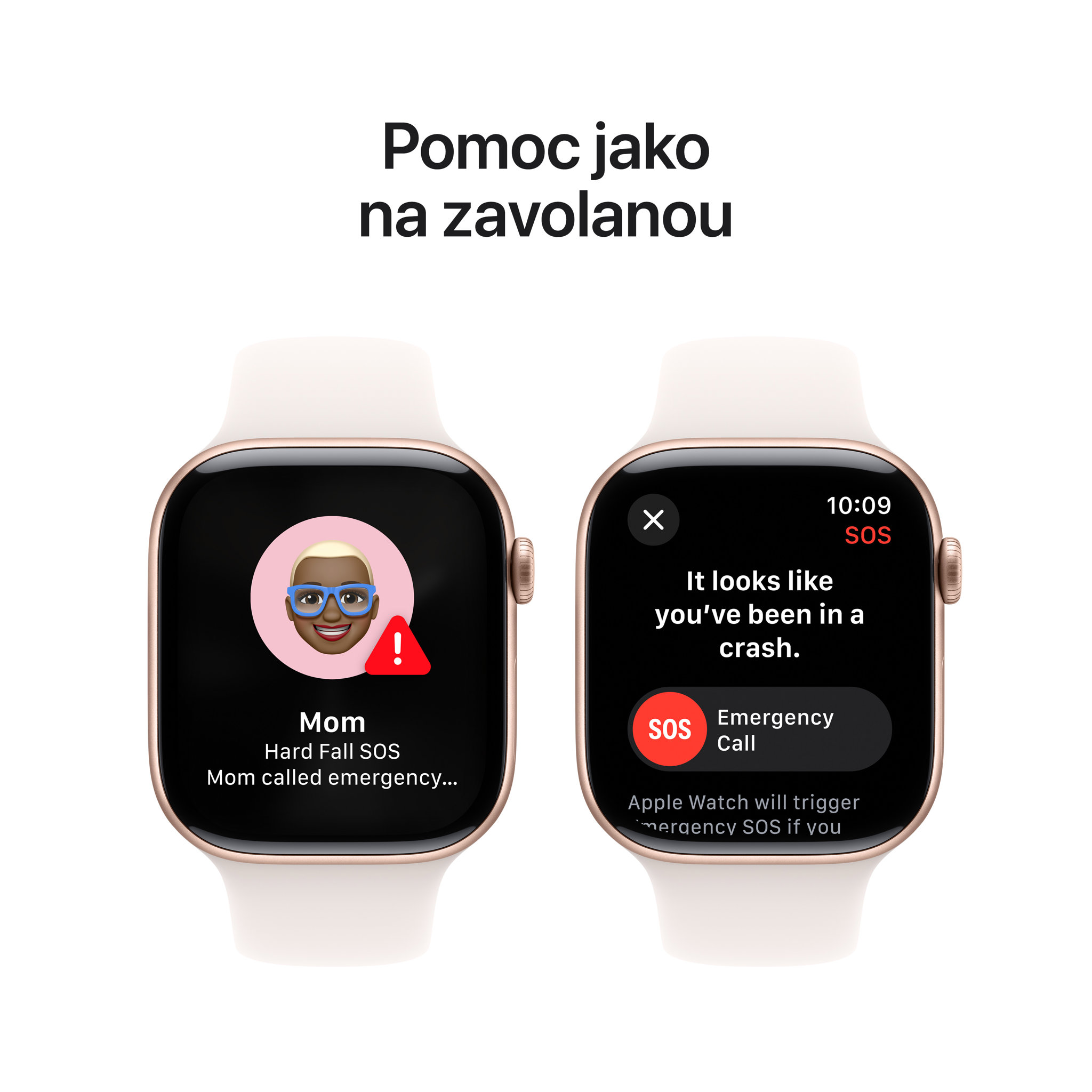 Obrázek Apple Watch Series 10 GPS + Cellular 46mm Růžově zlatý hliník se světle ruměným sportovním řemínkem - S/M