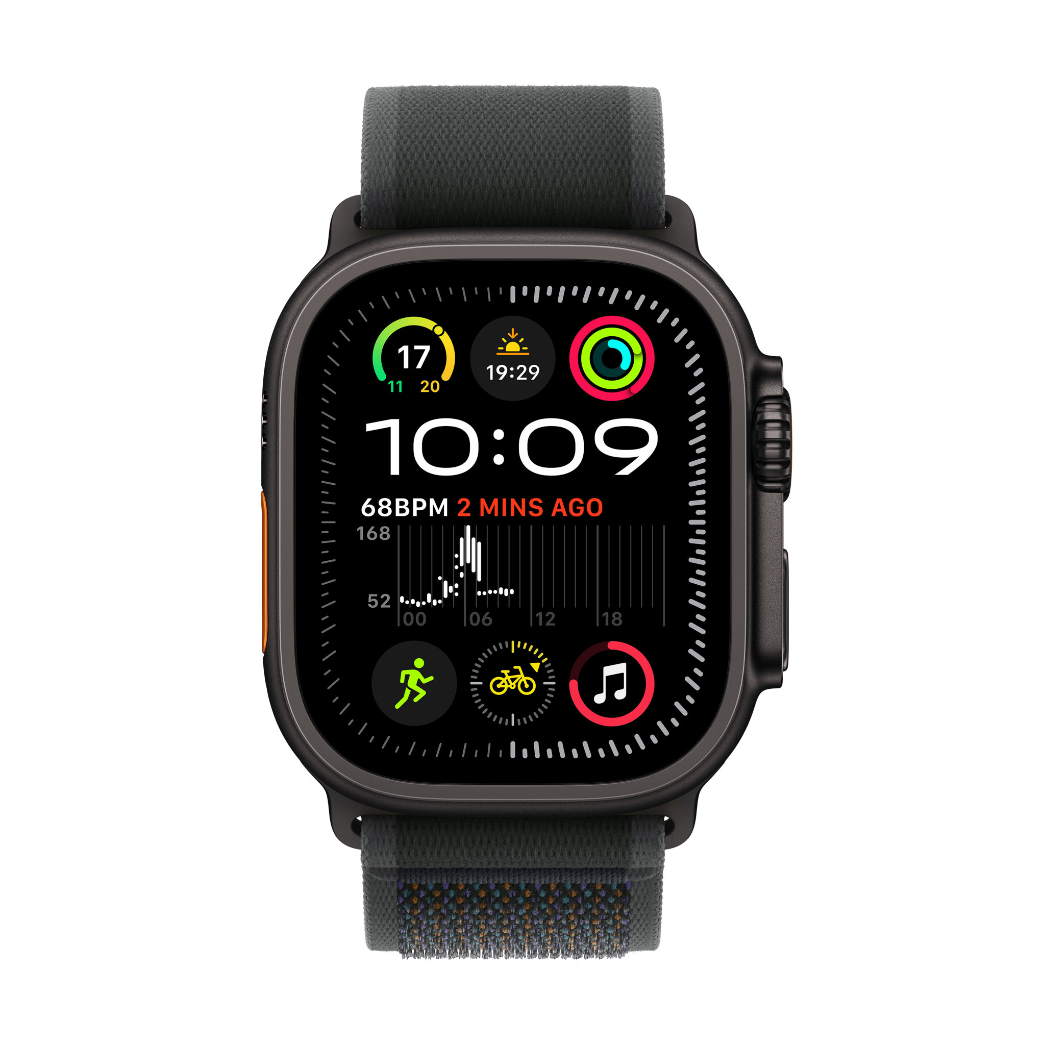 Obrázek Apple Watch Ultra 2 GPS + Cellular 49mm Černý titan s černým trailovým tahem - M/L