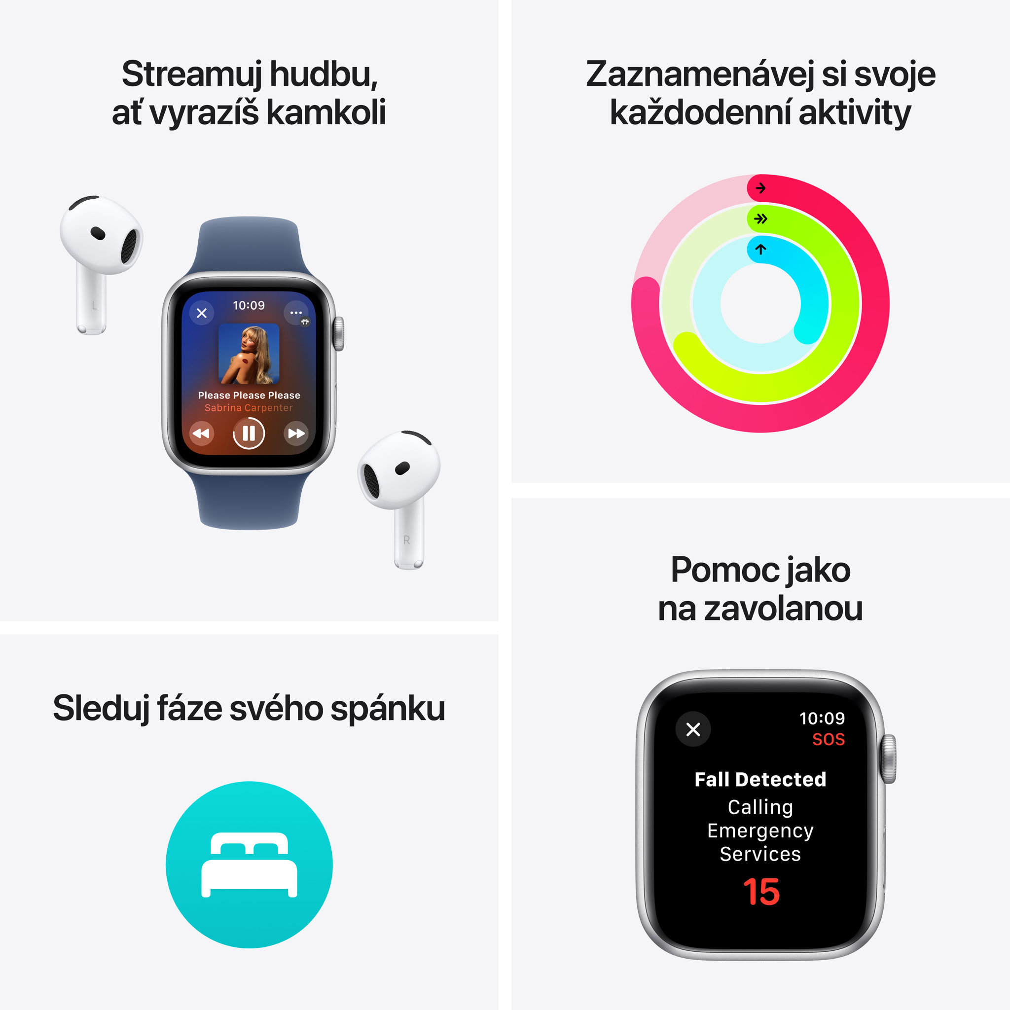 Obrázek Apple Watch SE GPS + Cellular 44mm Temně inkoustový hliník s inkoustově fialovým provlékacím sportovním řemínkem