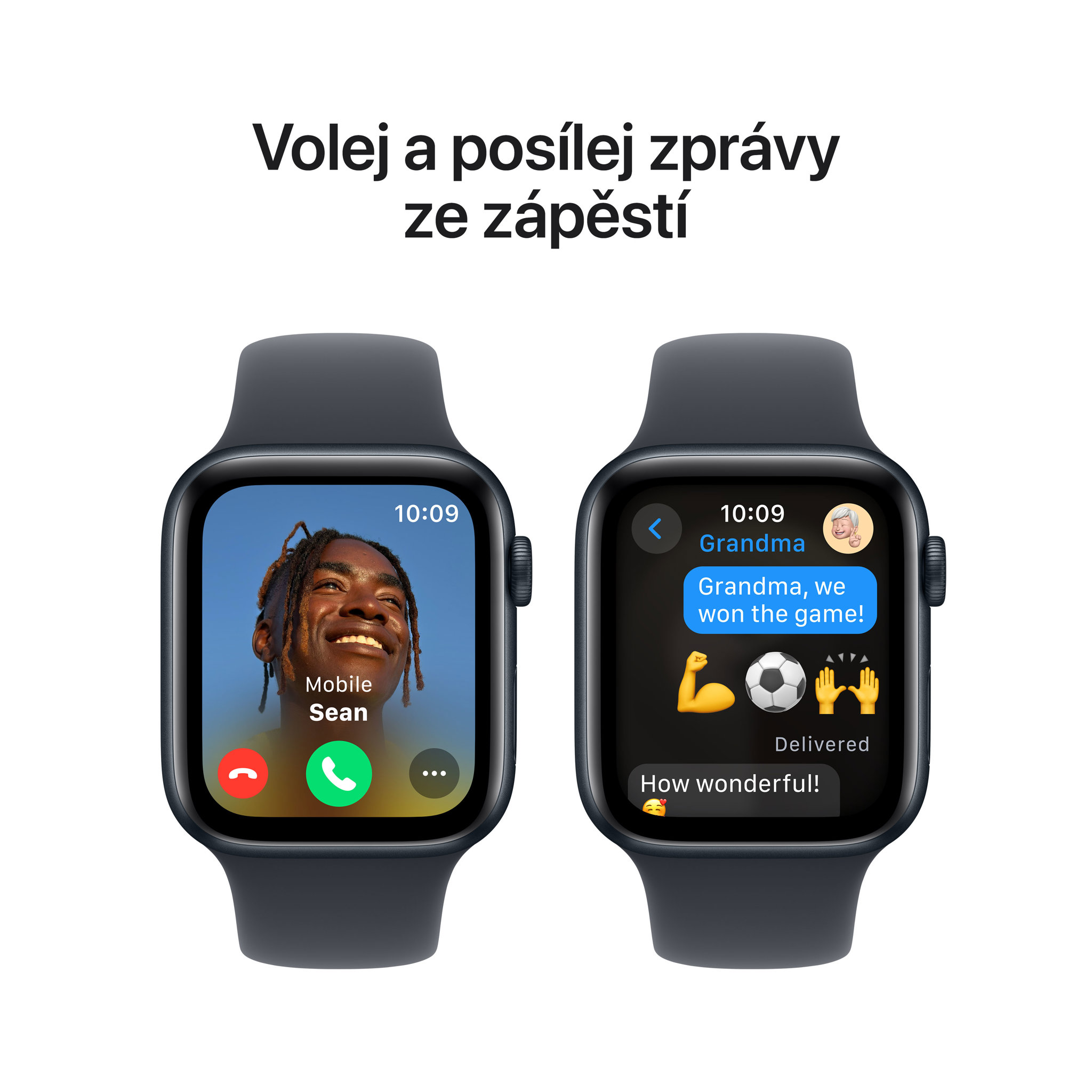 Obrázek Apple Watch SE GPS 40mm Temně inkoustový hliník s temně inkoustovým sportovním řemínkem - S/M