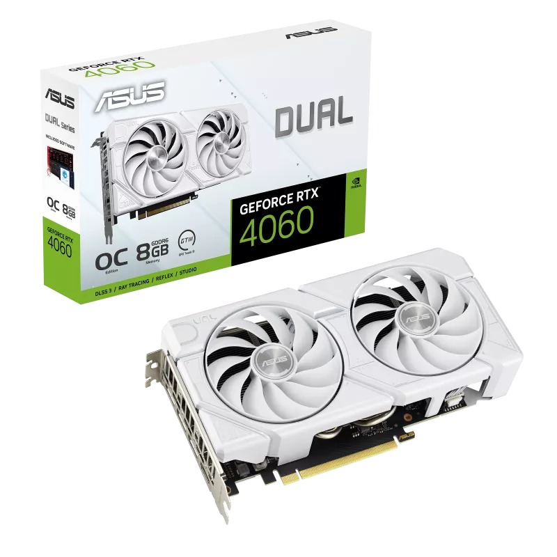 Obrázek Dual GeForce RTX 4060 EVO White/OC/8GB/GDDR6